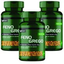 Feno greg o 180 Cápsulas 500mg kit 3 frascos 60 capsulas - Muwiz