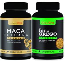 Feno greg o Mac a kit frascos de 120 cápsulas Total 240 cápsulas Suplemento Vitaminas Feno greg o Mac a kit frascos de 120 cápsulas Total 240 cápsulas Suplemento Vitaminas
