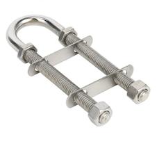 Ferragem Amarrador U Popa U-bolt 1/2 Regulável Aço Inox 316