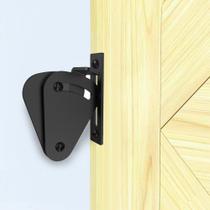 Ferragem para Porta de Celeiro de Correr HOMACER com Trava em Formato de Gota Preta Ferragem para Porta de Celeiro de Correr HOMACER com Trava em Formato de Gota Preta