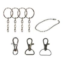 Ferragens Chaveiro 100 Argolas 23mm + Correntes + 30 Fechos Ferragens Chaveiro 100 Argolas 23mm + Correntes + 30 Fechos