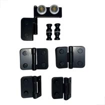 Ferragens Dobradiça Para Box Sanfonado Articulado Preto