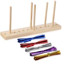 Ferramenta Bow Maker WILLBOND de madeira com tesoura e laços giratórios