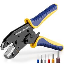 Ferramenta de crimpagem de ponteira Haisstronica Ratchet Wire Crimper 24-8 AWG