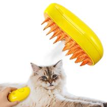 Ferramenta de limpeza autolimpante 3 em 1 Steamy Pet Brush para gatos