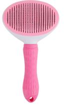 Ferramenta de limpeza de escova de cabelo portátil do cão cabelo remover cabelo gatinho limpeza escovas de pele limpeza massagem combs produtos filhotes Pentes de cachorro (rosa)