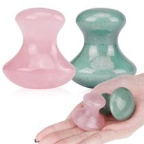 Ferramenta de massagem facial Ideayard Mushroom Gua sha Jade 2 unidades Ferramenta de massagem facial Ideayard Mushroom Gua sha Jade 2 unidades