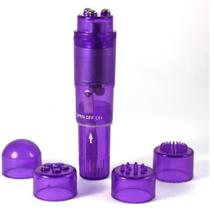 Ferramenta de Massagem Gajoin Mini Portátil com 4 Cabeças Roxa Ferramenta de Massagem Gajoin Mini Portátil com 4 Cabeças Roxa
