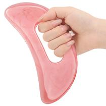 Ferramenta de massagem Gua Sha BBTO com alça de resina rosa