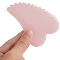 Ferramenta de massagem Gua Sha Comb Ergonflow Rose Quartz