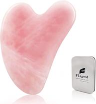Ferramenta de massagem Gua Sha Flagest Rose Quartz para raspagem facial