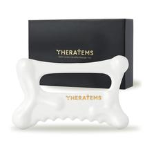 Ferramenta de massagem THERATEMS Natural Ceramic Gua Sha para rosto e corpo Ferramenta de massagem THERATEMS Natural Ceramic Gua Sha para rosto e corpo