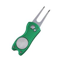 Ferramenta De Reparação De Grama Para Golfe Em Metal Dobrável Com Marcador De Bola Magnético E Botão