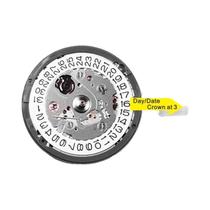 Ferramenta De Reparação De Relógio Mecânico Automático Com Mostrador Preto Movimento Nh35 Coroa 3.8