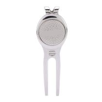 Ferramenta de reparo Golf Divot Tbest D102 em liga de zinco prateado com ímã Ferramenta de reparo Golf Divot Tbest D102 em liga de zinco prateado com ímã