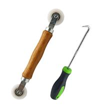Ferramenta de Rolo para Tela smrtcol com Dupla Roda para Reparo de Spline, Kit com 2 Peças Ferramenta de Rolo para Tela smrtcol com Dupla Roda para Reparo de Spline, Kit com 2 Peças