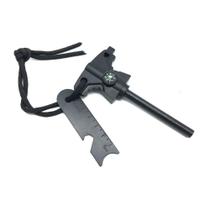 Ferramenta de sobrevivência Fire Starter Compass Whistle Scraper Ruler