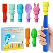 Ferramenta de Vibração Sensorial Oral com 8 Pontas de Silicone Ferramenta de Vibração Sensorial Oral com 8 Pontas de Silicone