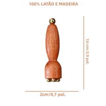 Ferramenta Facial Anti-envelhecimento De Latão E Jacarandá Gua Sha Para Relaxamento Dos Olhos,