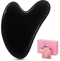 Ferramenta facial Gua Sha GUKOY Natural Jade Stone (preta) Ferramenta facial Gua Sha GUKOY Natural Jade Stone (preta)