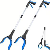 Ferramenta Grabber Reacher POPDA, 32 cm, extra longa, dobrável, azul, 2 peças