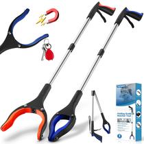 Ferramenta Grabber Reacher TOPGROT, pacote com 2 polegadas e mandíbula giratória de 90 Ferramenta Grabber Reacher TOPGROT, pacote com 2 polegadas e mandíbula giratória de 90