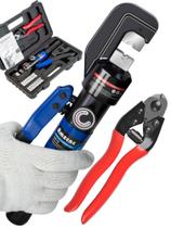 Ferramenta hidráulica de crimpagem manual e cortador de cabo para cabo de aço