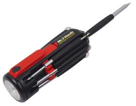 Ferramenta manual com várias chaves de fenda Apollo Tools Mr. 7-Hands Red