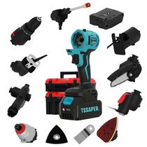 Ferramenta Multifuncional 11 em 1 a Bateria 21v com Maleta Brushless 1300rpm Tssaper TSFEM11