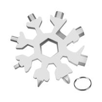 Ferramenta Multifuncional De Aço Inoxidável 18 Em 1 Design Floco De Neve Para Camping Ao Ar Livre