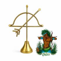 Ferramenta Orixá Oxóssi Latão Banhada 20 cm Prosperidade Proteção Equilíbrio Espiritual Ferramenta Orixá Oxóssi Latão Banhada 20 cm Prosperidade Proteção Equilíbrio Espiritual