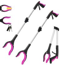 Ferramenta Reacher Grabber GrabRunner de 32 polegadas com pacote com 2 unidades em rosa magnético