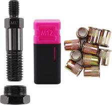 Ferramenta Rivet Nut Mandrel M12 com 10 rebitadores Amjoy Ferramenta Rivet Nut Mandrel M12 com 10 rebitadores Amjoy