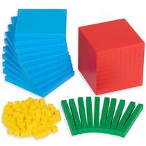 Ferramentas de aprendizagem matemática edxeducation Four Color Plastic Base Ten