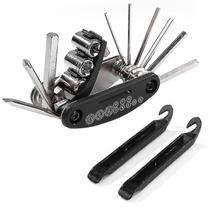 Ferramentas de bicicleta 15 em 1 bicicleta de uso múltiplo kit de ferramentas de bicicleta de reparo de bicicleta chave de fenda soquete extensão haste bomba