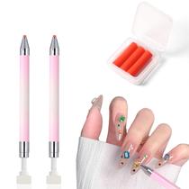 Ferramentas de coleta de strass WOKOTO Pink White Gradient, 2 unidades