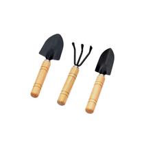 Ferramentas de Jardim Pazinha Ancinho Ferro Madeira 3un