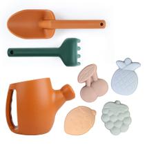 Ferramentas de jardinagem para crianças pequenas Brinquedos de praia de silicone BLUE GINKGO