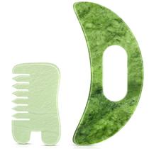 Ferramentas de massagem BBTO Jade Comb para couro cabeludo Massage Gua sha Comb Ferramentas de massagem BBTO Jade Comb para couro cabeludo Massage Gua sha Comb