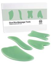 Ferramentas de massagem Gua Sha MoHern, 4 peças, várias formas para rosto