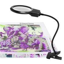 Ferramentas de pintura de diamante Luz LED com lupas Kulannder