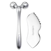 Ferramentas faciais Gua Sha em aço inoxidável LemeeOly para rosto e pescoço Ferramentas faciais Gua Sha em aço inoxidável LemeeOly para rosto e pescoço