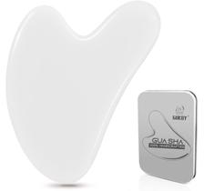 Ferramentas faciais Gua Sha Ferramenta de massagem GUKOY GuaSha White Jade Ferramentas faciais Gua Sha Ferramenta de massagem GUKOY GuaSha White Jade