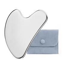 Ferramentas faciais Gua Sha TelKeen em aço inoxidável anti-envelhecimento Ferramentas faciais Gua Sha TelKeen em aço inoxidável anti-envelhecimento