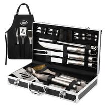 Ferramentas para churrasco Kaluns, acessórios para churrasco, aço inoxidável, 21 peças Ferramentas para churrasco Kaluns, acessórios para churrasco, aço inoxidável, 21 peças