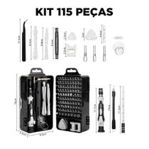 Ferramentas Profissional 115 Peças Multiuso Reparo
