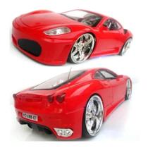 Ferrari de Brinquedo com Controle Remoto Led nas Rodas e Neon - Vermelho - Perfect