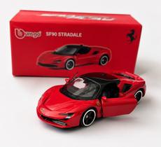 Ferrari Miniatura Sf90 Stradale 1:64 Vermelho Metal Bburago Ferrari Miniatura Sf90 Stradale 1:64 Vermelho Metal Bburago