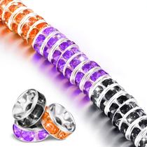 Ferreve, 600 peças, miçangas espaçadoras de strass de Halloween de 8 mm Ferreve, 600 peças, miçangas espaçadoras de strass de Halloween de 8 mm