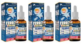 FERRIX KIDS em gotas 30ML Flora Nativa Do Brasil kit 3 unidades